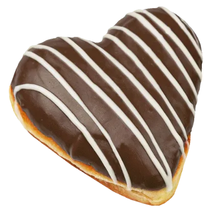 Chocolate Filled Doughnut Heart - دونتس فيلد شيكولاتة قلب