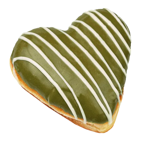 Pistachio Filled Doughnut Heart - دونتس فيلد قلب فسدق